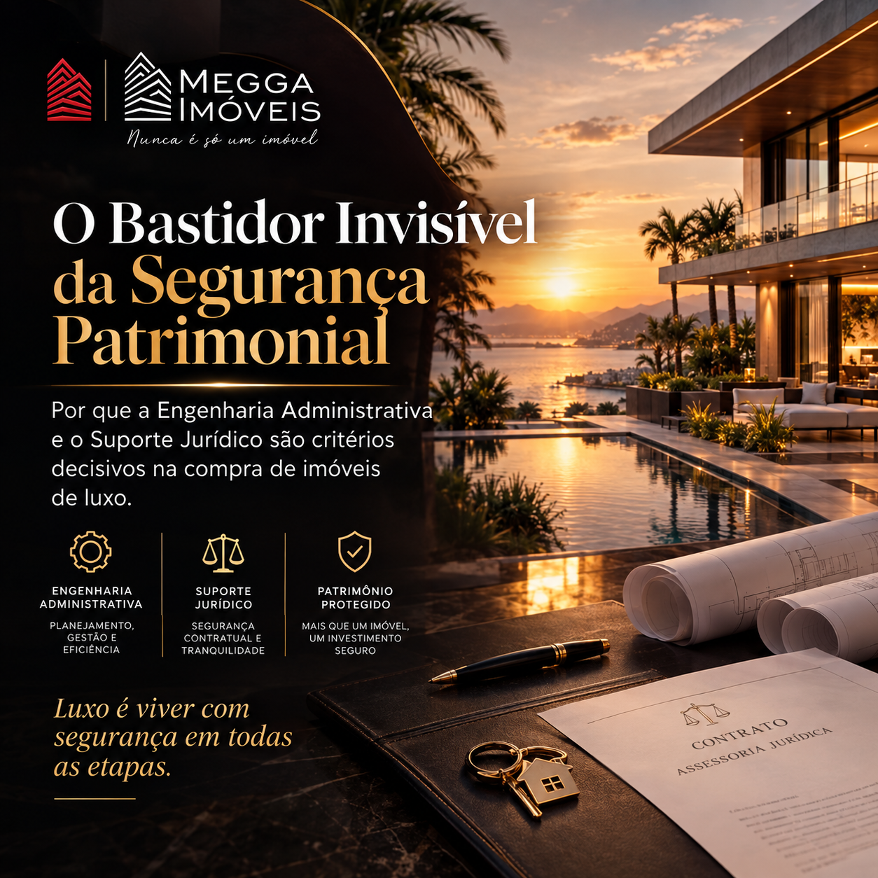 O Bastidor Invisível da Segurança Patrimonial: Por Que a Engenharia Administrativa e o Suporte Jurídico São Critérios Decisivos na Compra de Imóveis de Luxo