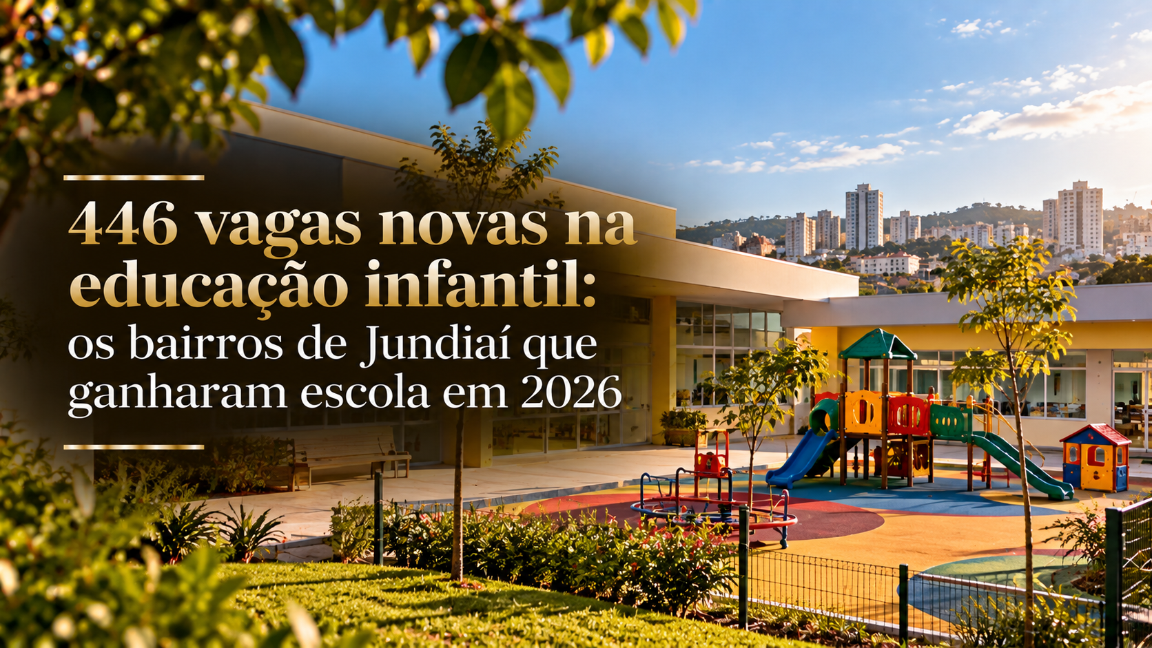 446 vagas novas na educação infantil: os bairros de Jundiaí que ganharam escola em 2026