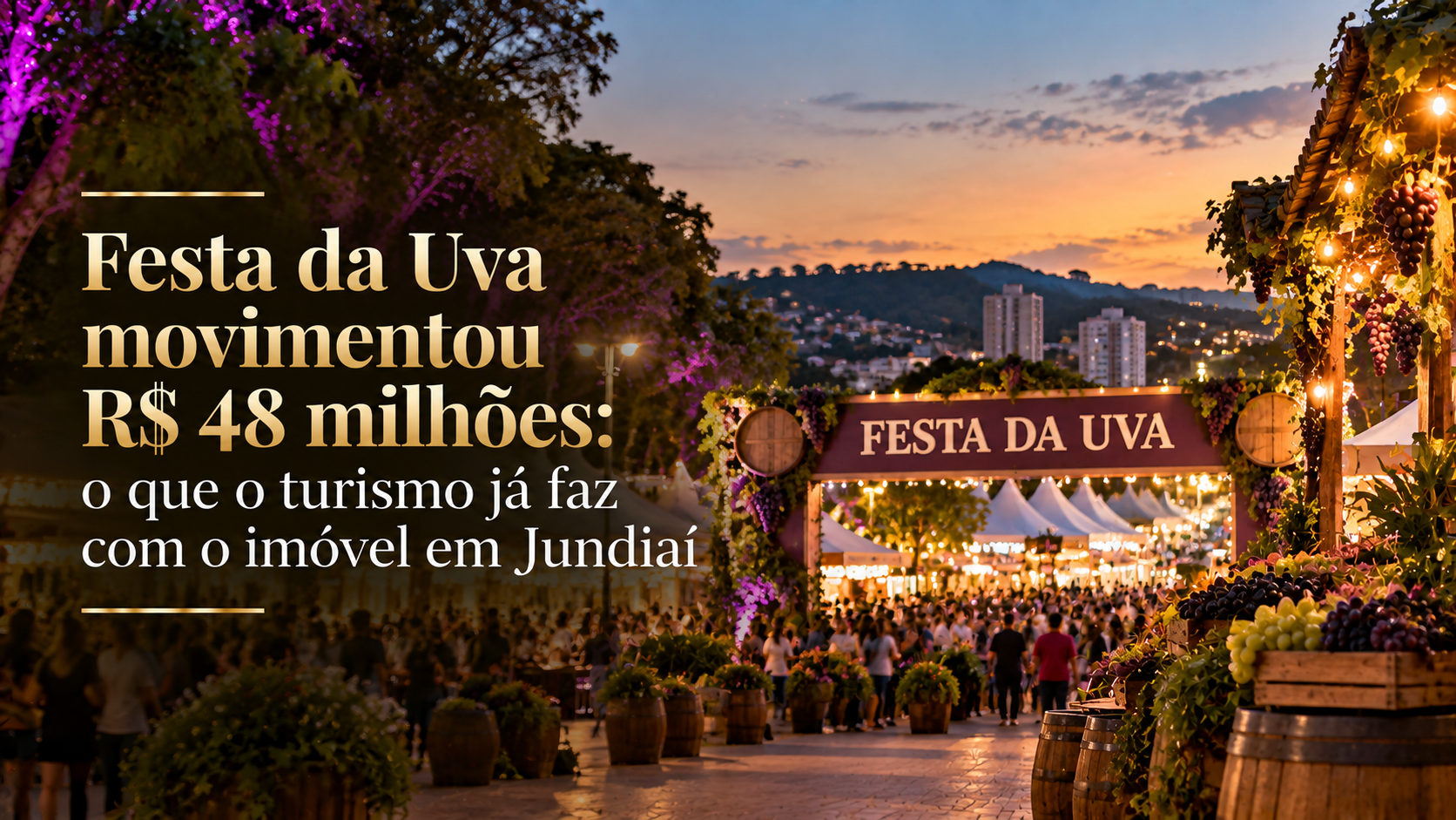 Festa da Uva movimentou R$ 48 milhões: o que o turismo já faz com o imóvel em Jundiaí