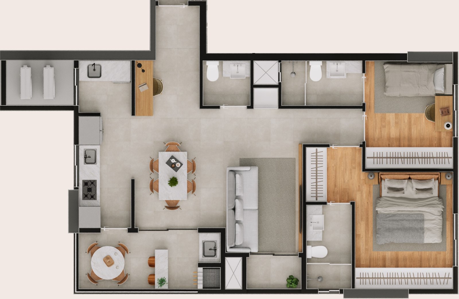 Planta do Final 3, 79,75 m²