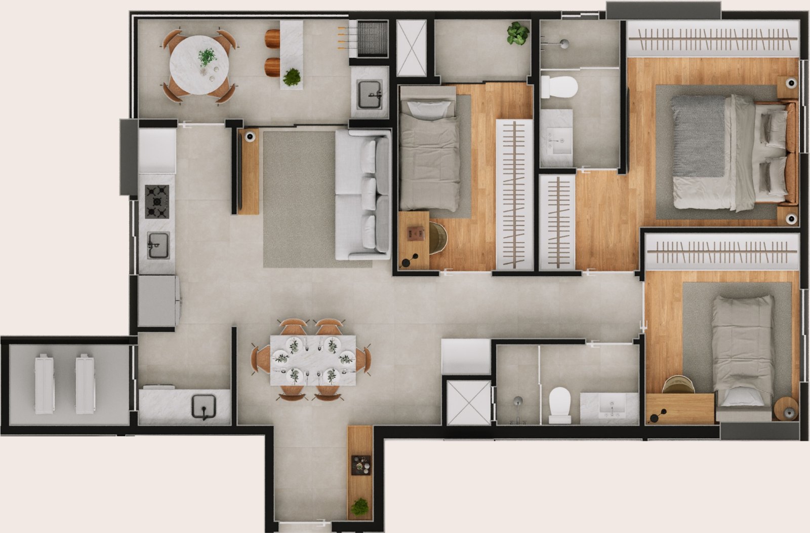 Planta do Final 5, 80,15 m²